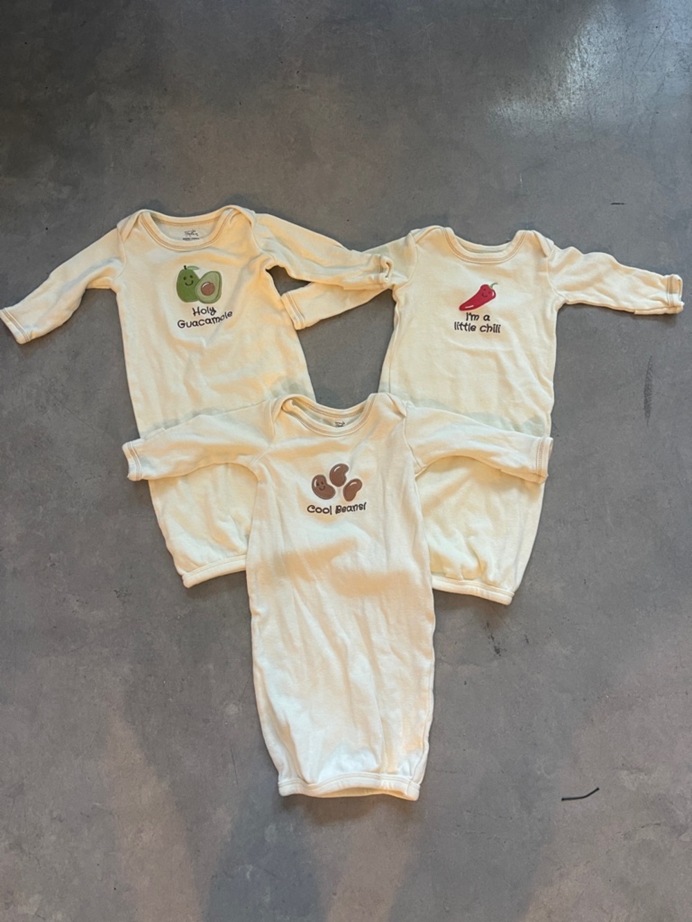 Neutral Cream Kids Sleep Sacks with Cute Food Prints
